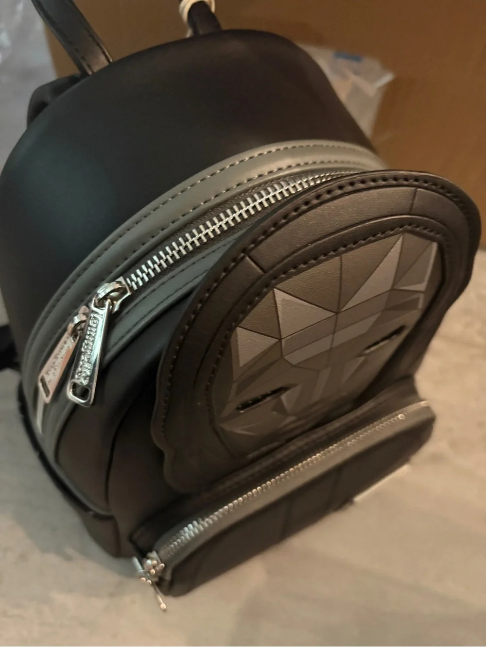 Loungefly Black Squid Game Geometric Mask Mini Backpack